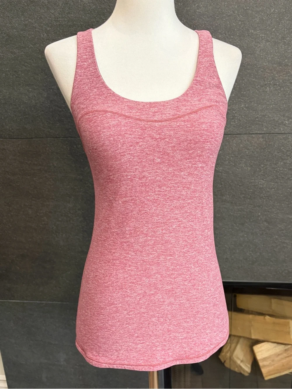 Lululemon Pink Heathered Racerback Tank - Picture 3 of 9